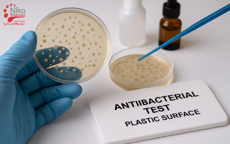 آزمون بررسی خاصیت آنتی باکتریال سطوح پلاستیکی